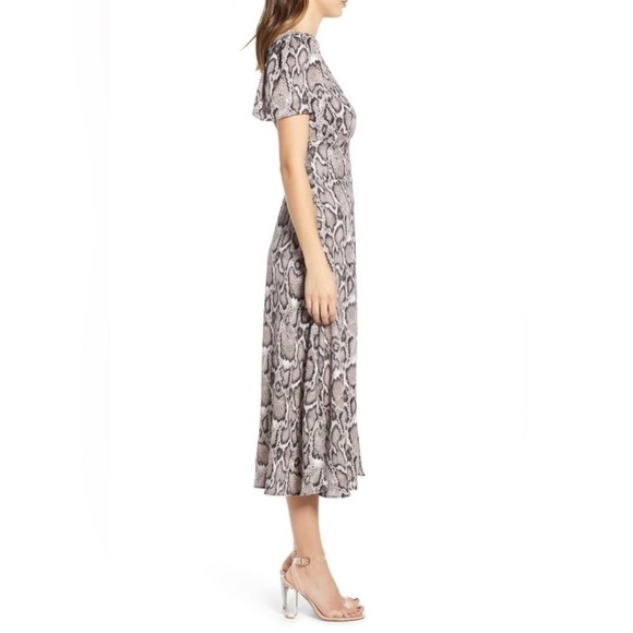 AFRM Lala Midi Snakeskin Dress - Picture 3 of 11